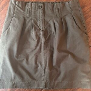 Banana Republic Olive Mini Pleated Pencil Lined Skirt - Size 6